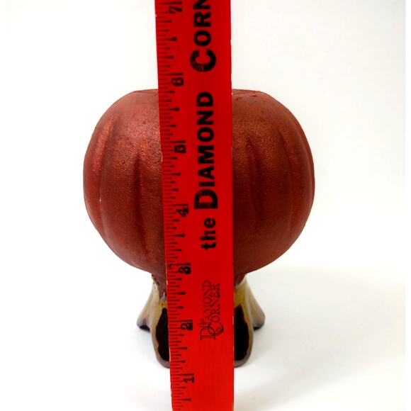 Mexican Clay Terracotta Pottery Vase Drip Glaze Gold Color Metal Dripping UNIQUE - Picture 6 of 9